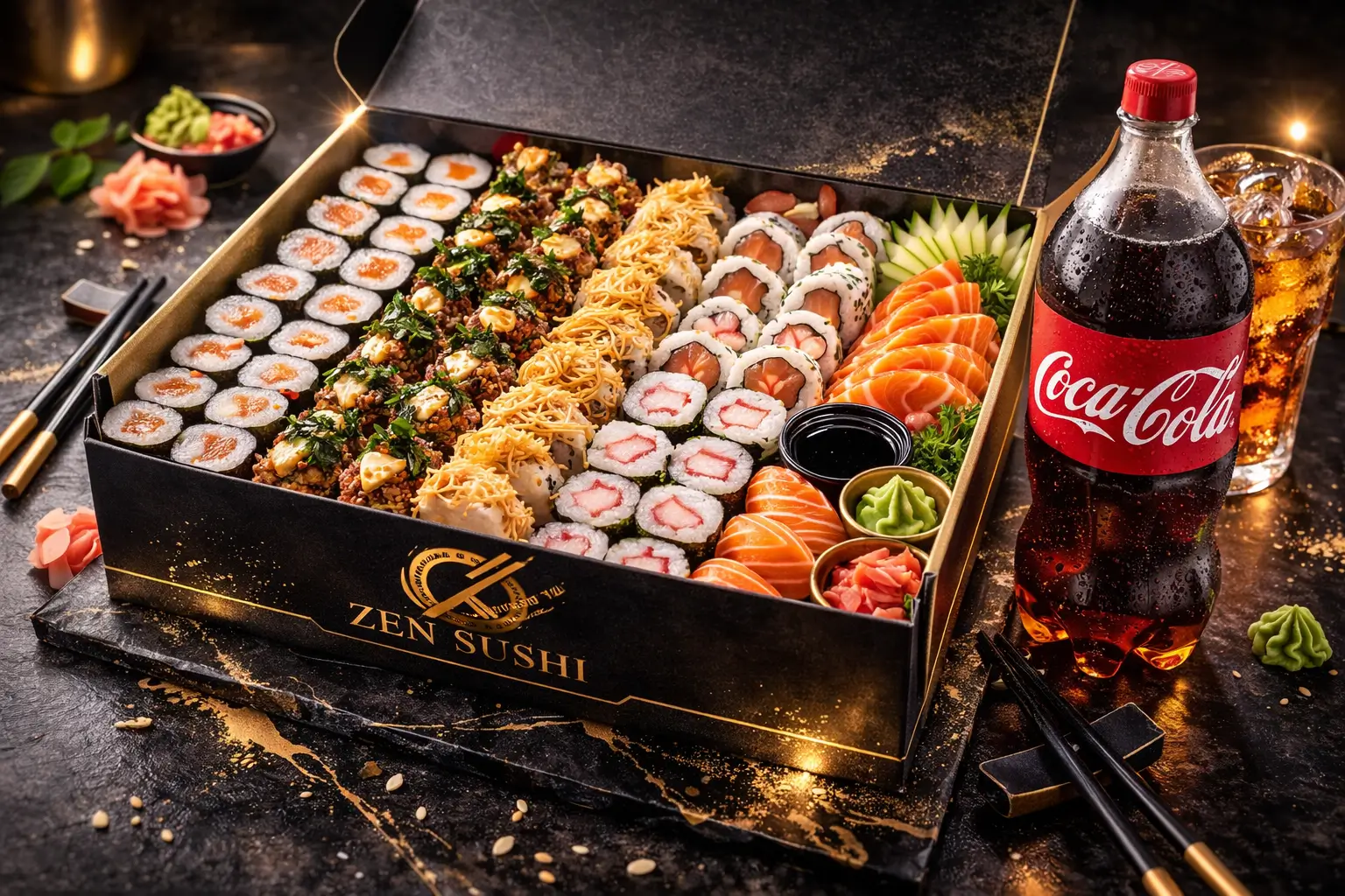 Combinado Prime - 58 Peças (Premium) + Coca Cola 1L